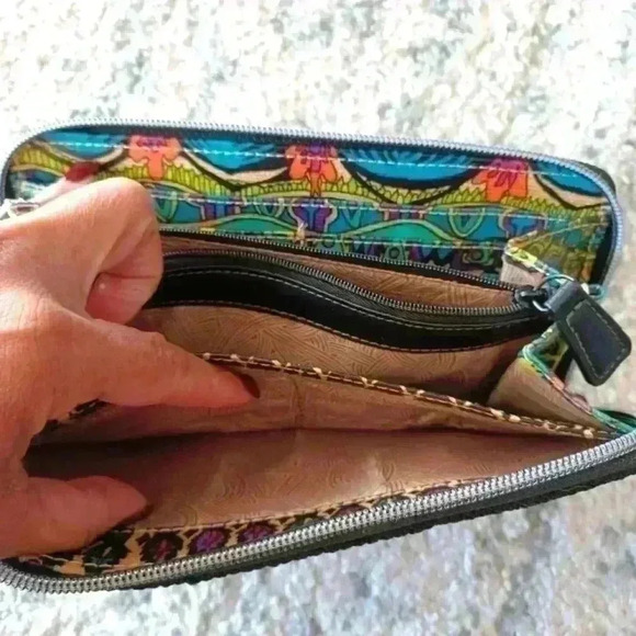 Sakroots Colorful Bohemian Zip Top Wallet - Picture 7 of 13